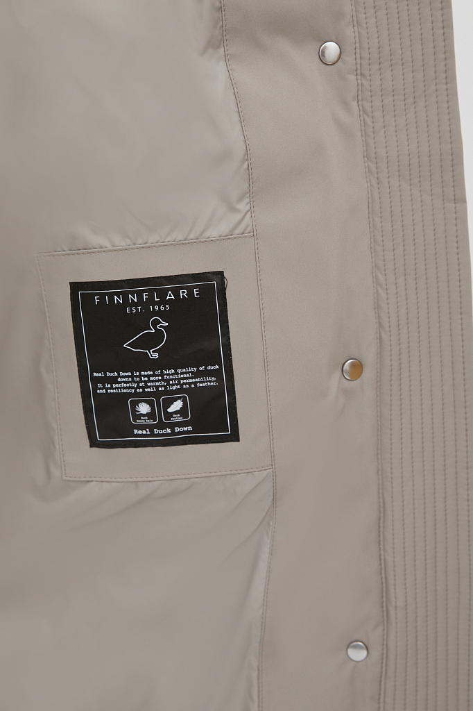 Пальто женское Finn Flare FWB110122 коричневое XS
