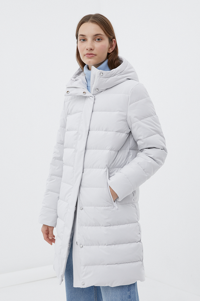 Пальто женское Finn Flare FWB110122 белое XL