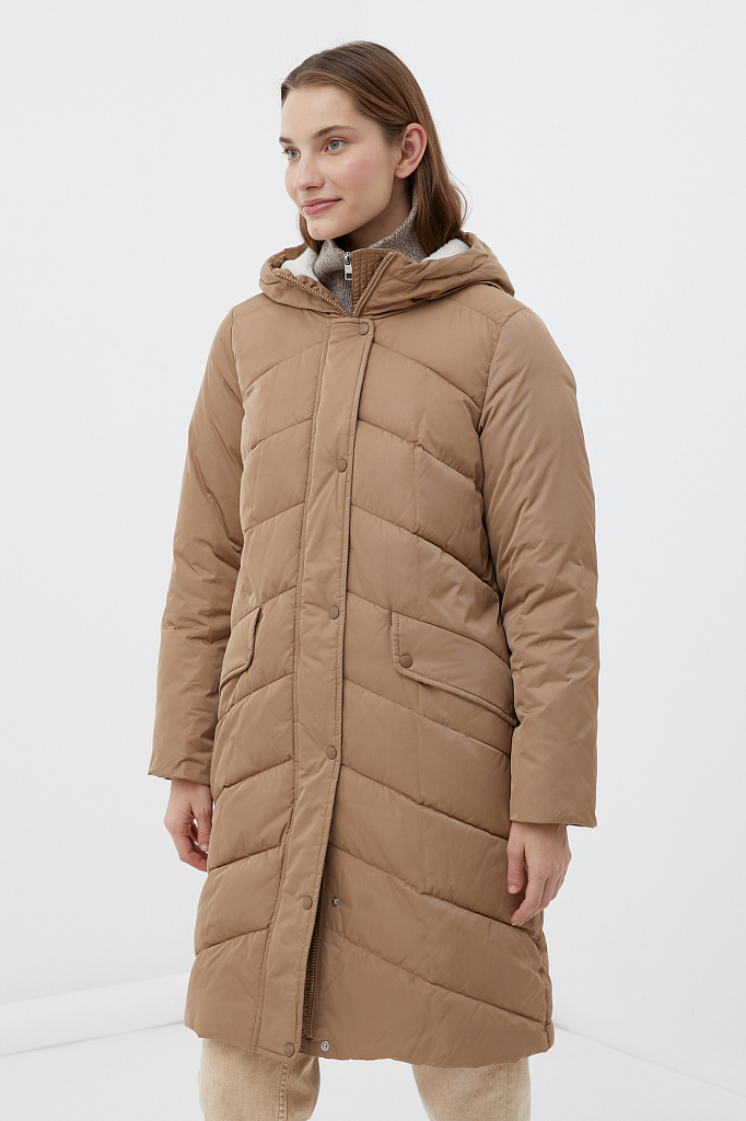 Пальто женское Finn Flare FWB11074 бежевое XL