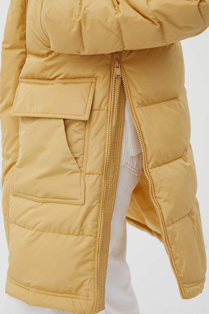 Пальто женское Finn Flare FWB11031 желтое S