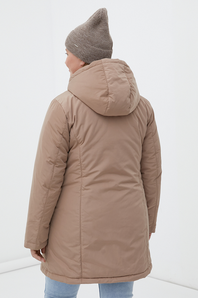 Пальто женское Finn Flare FWB160129 бежевое 4XL