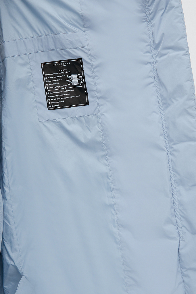 Пальто женское Finn Flare FWB110139 голубое XL