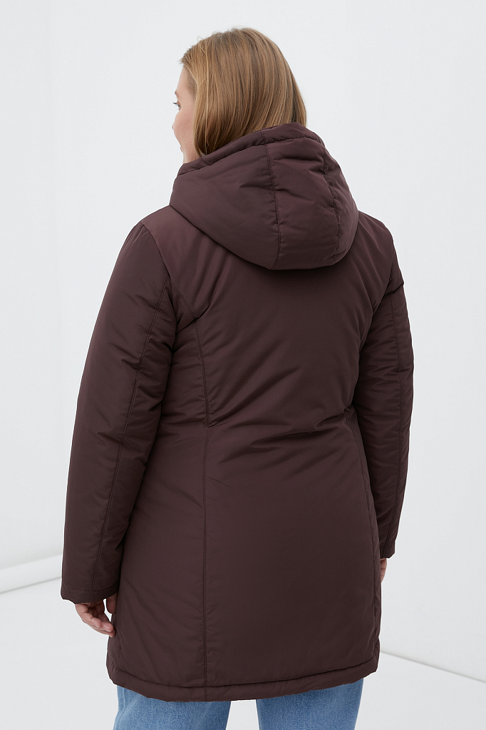 Пальто женское Finn Flare FWB160129 коричневое 2XL