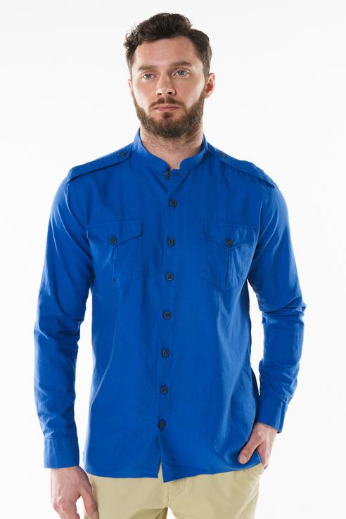 Рубашка мужская Sahera Rahmani 7270403 синяя 56