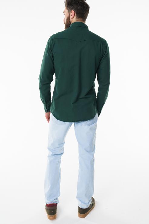 Рубашка мужская Sahera Rahmani 9011417-41 зеленая 56