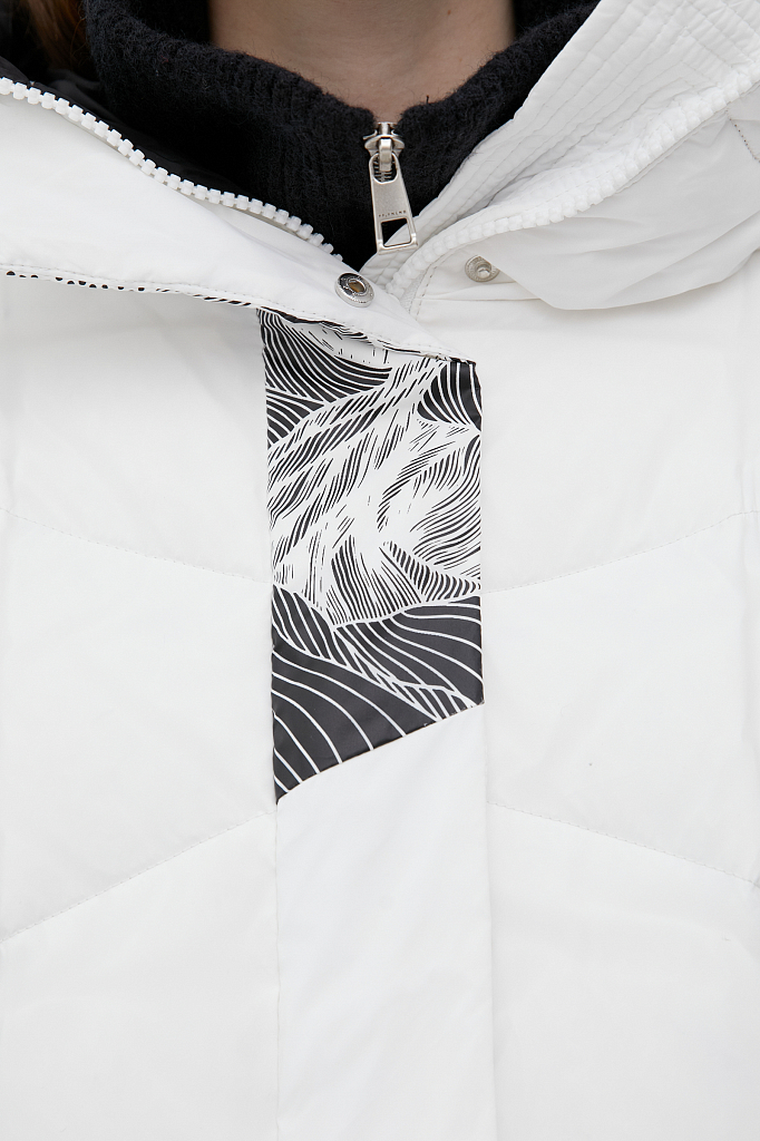 Пальто женское Finn Flare FWB11014 белое 2XL