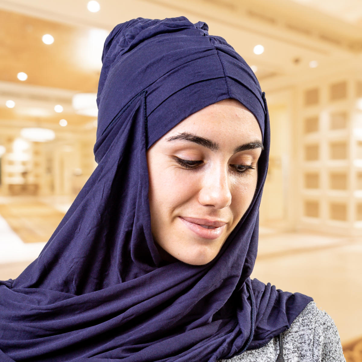 Хиджаб женский Asiyah AY-HJB2-01 темно-синий р. 170x60