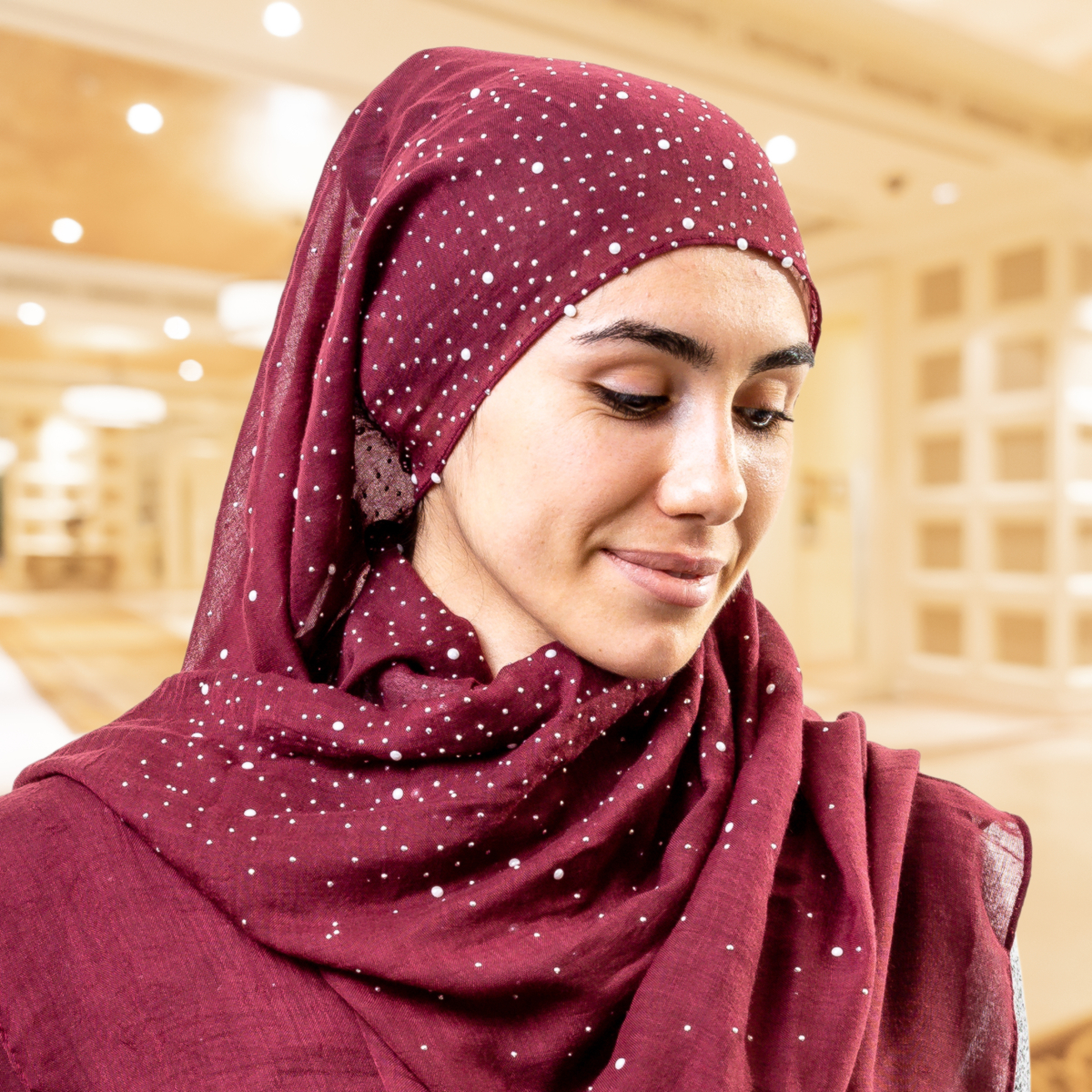 Хиджаб платок женский Asiyah AY-HJB4-01 бордо р. 170x60