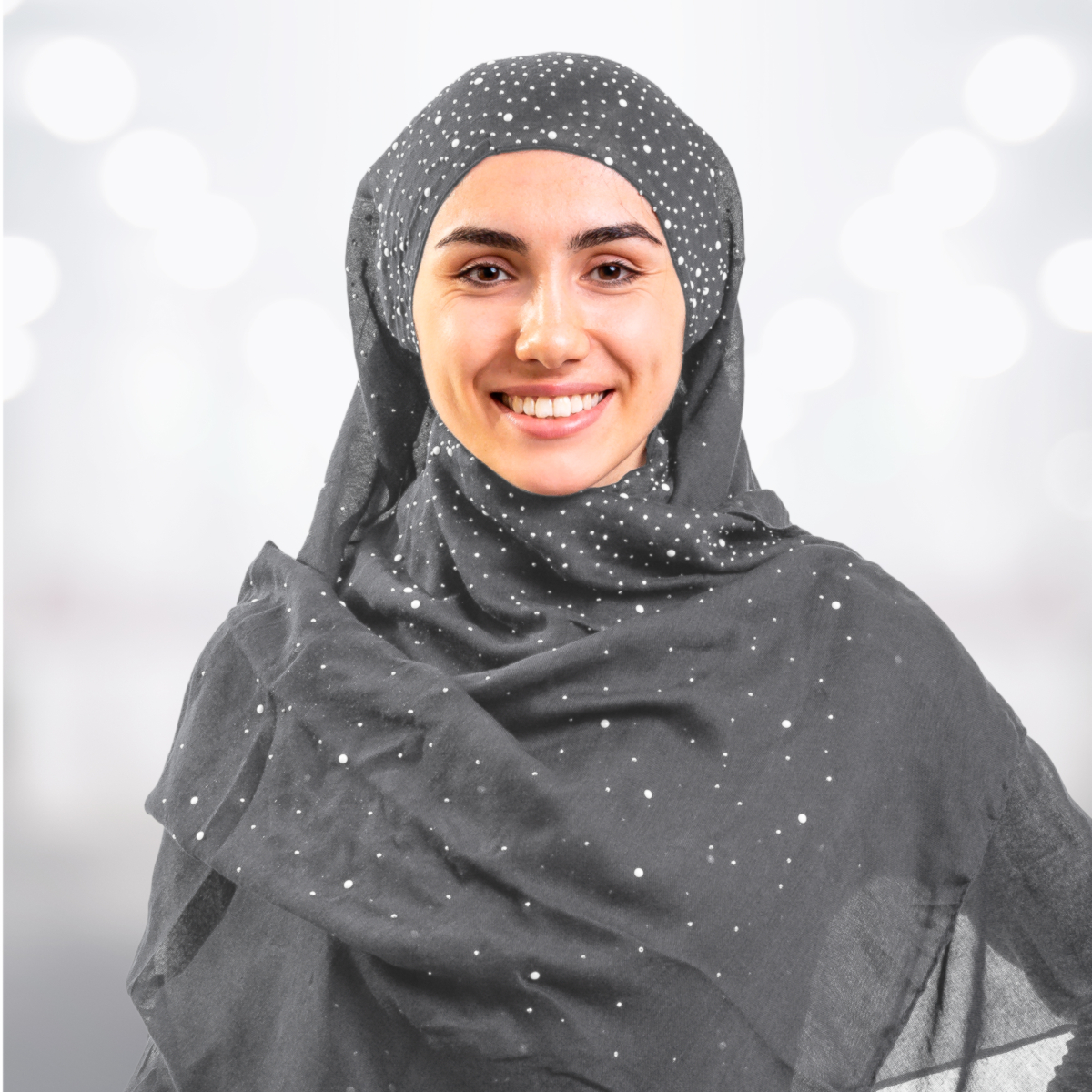 Хиджаб платок женский Asiyah AY-HJB4-01 серый р. 170x60
