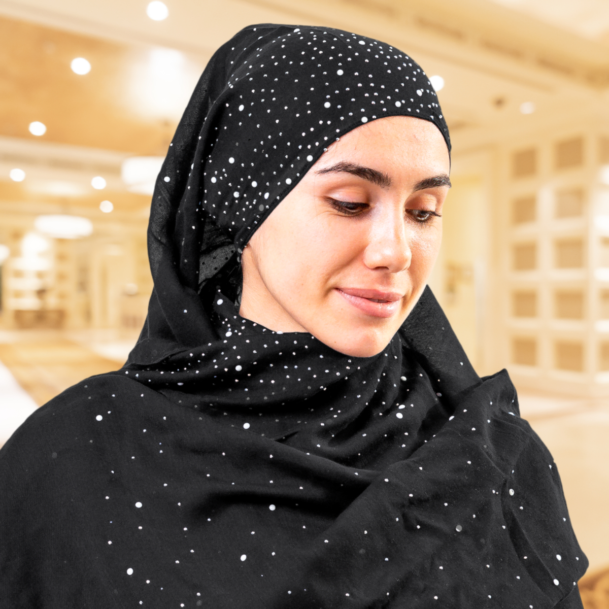 Хиджаб платок женский Asiyah AY-HJB4-01 черный р. 170x60
