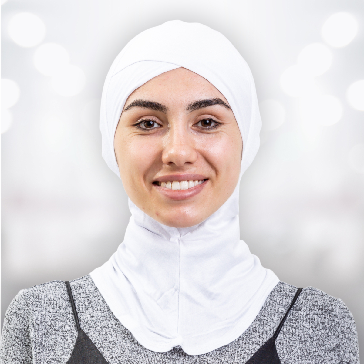 Хиджаб-балаклава женский Asiyah AY-HJB5-01 белый р. 170x60