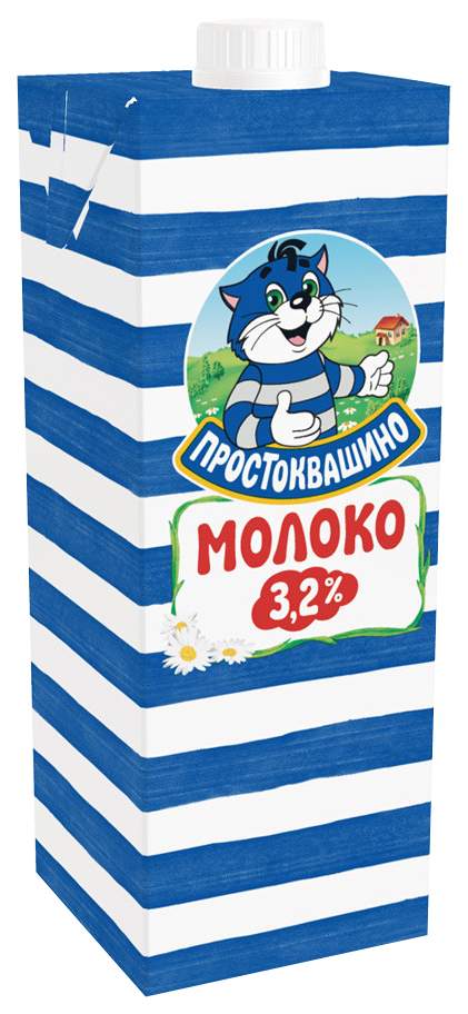 Молоко 3,2% ультрапастеризованное 950 мл Простоквашино