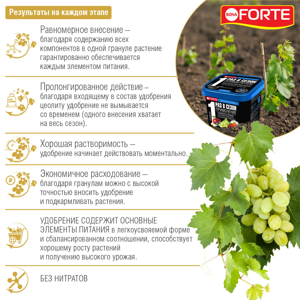 Удобрение сухое Bona Forte Универсальное с биодоступным кремнием,гранулированное, 1 л - отзывы покупателей на Мегамаркет