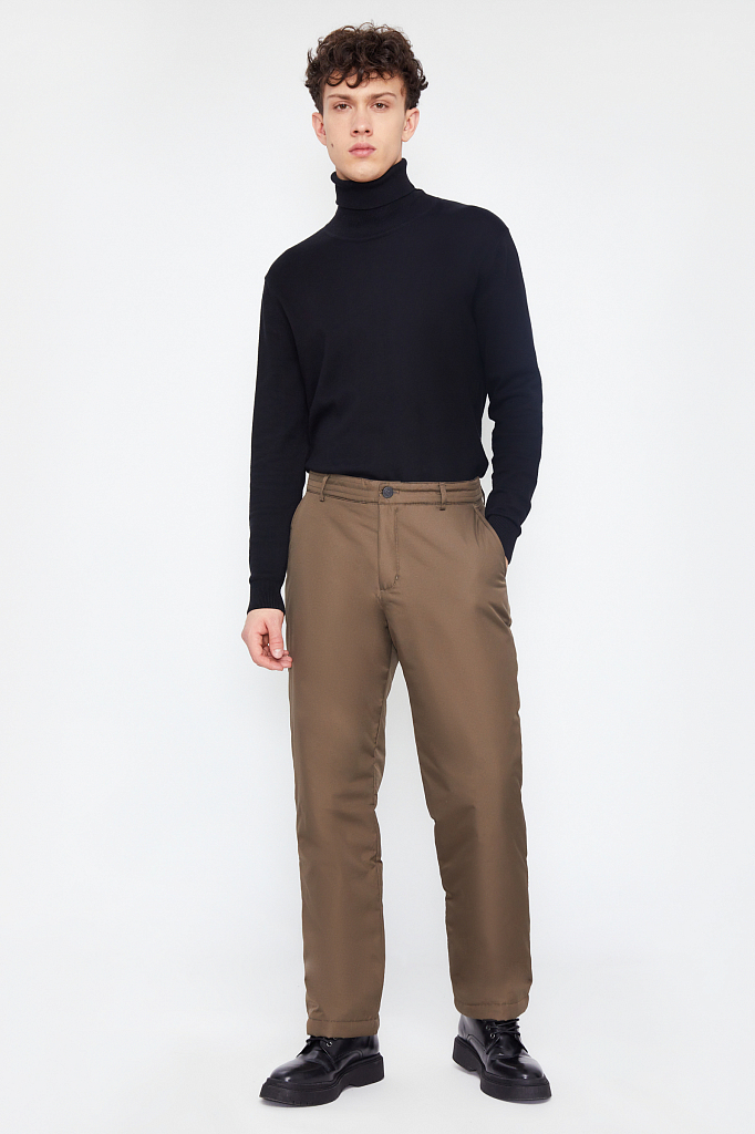 Спортивные брюки мужские Finn Flare W20-21016 коричневые 48
