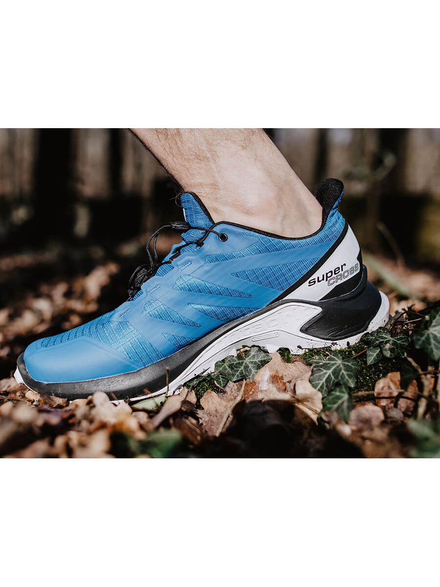 Кроссовки мужские Salomon Supercross Blast Gtx голубые 9 UK - купить в  Москве, цены на СберМегаМаркет