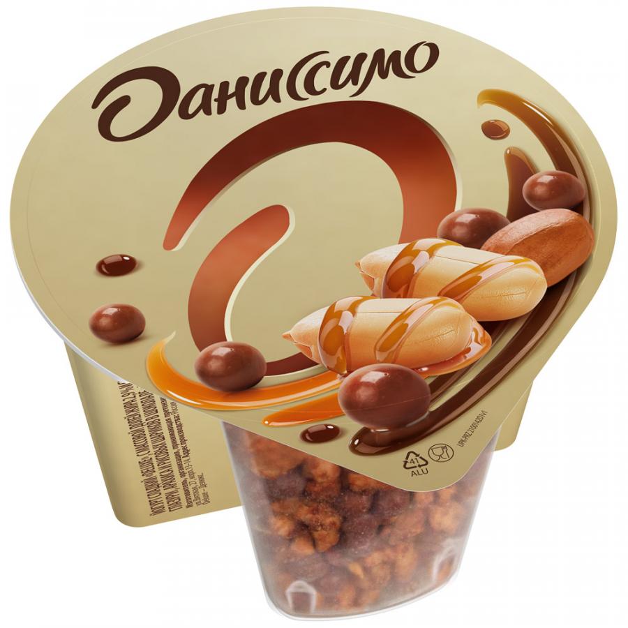 Йогурт Даниссимо арахисово-шоколадный микс 2,9% БЗМЖ 136 г