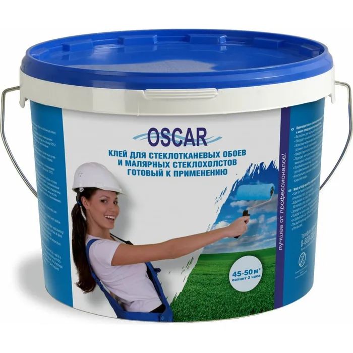 Клей для стеклообоев и малярных стеклохолстов Oscar готовый к применению, ведро 10 кг GOs1 - купить в Москве, цены на Мегамаркет