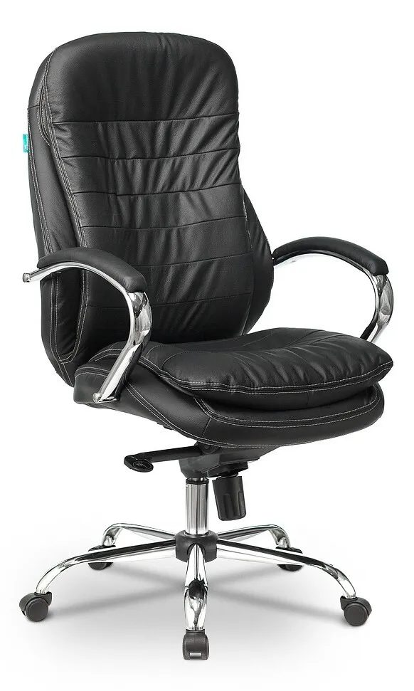 Кресло руководителя БЮРОКРАТ T-9950, на колесиках, кожа, черный [t-9950/black] - купить в AversPC, цена на Мегамаркет