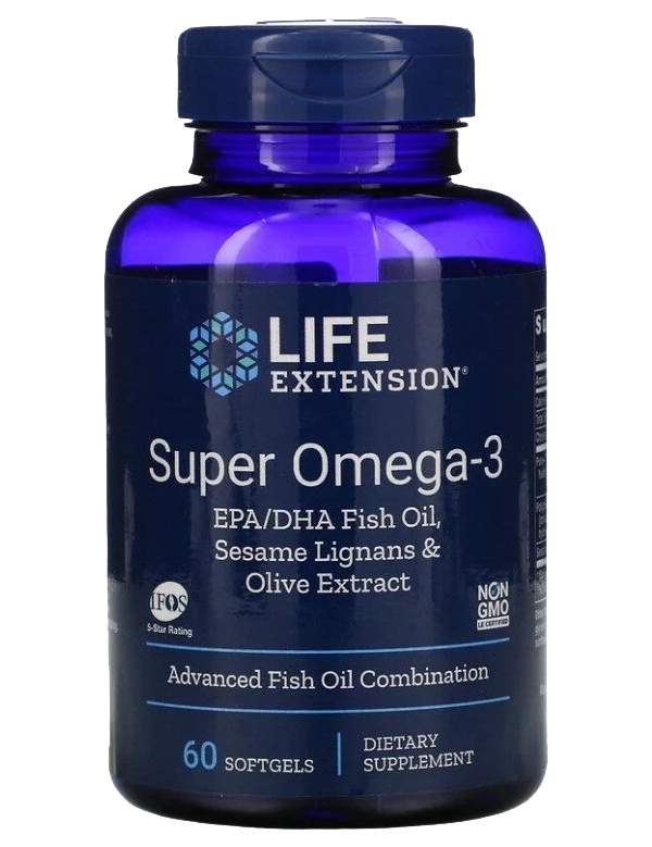 Omega3 Life Extension Super EPA/DHA with Sesame Lignans & Olive Extr