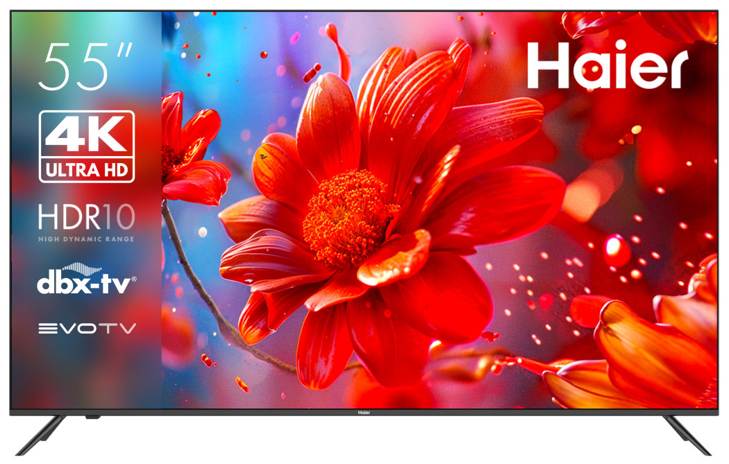 Телевизор Haier 55 Smart TV S2, 55"(139 см), UHD 4K, купить в Москве, цены в интернет-магазинах на Мегамаркет