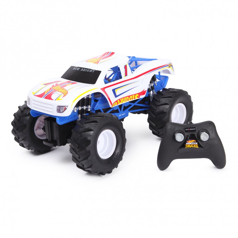 Машина New Bright РУ 1:15 Monster Truck Racing 1 Белый 61550U - купить в  Электория, цена на Мегамаркет