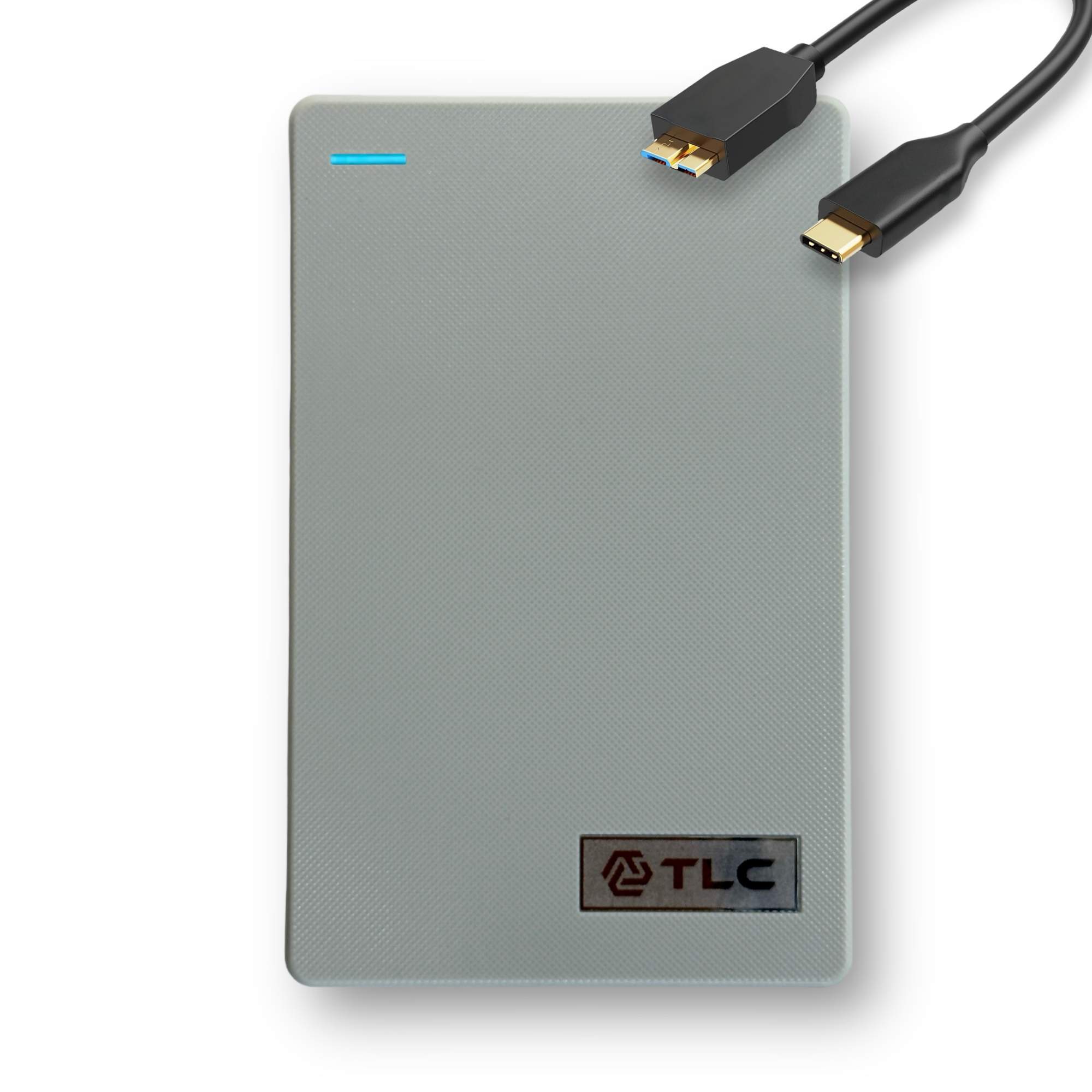 Внешний жесткий диск TLC Slim Portable, Портативный HDD 2,5" 500 Gb USB type-C, Серый - купить в Сатурн, цена на Мегамаркет