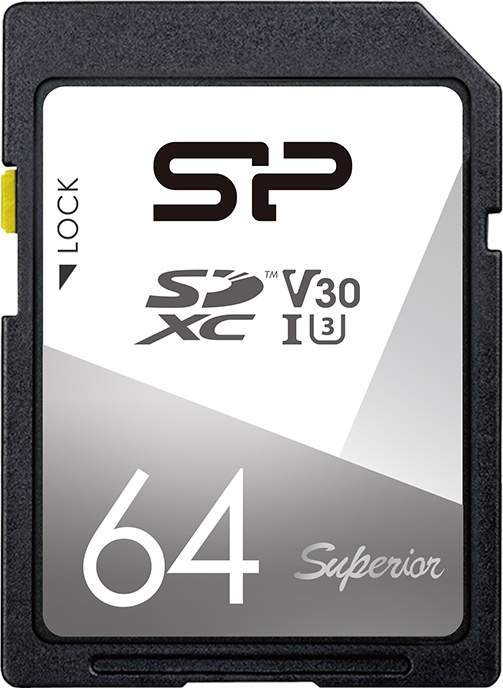 Карта памяти SD 64GB Silicon Power Superior SDXC Class 10 UHS-I U3 V30 100/80 Mb/s, купить в Москве, цены в интернет-магазинах на sbermegamarket.ru