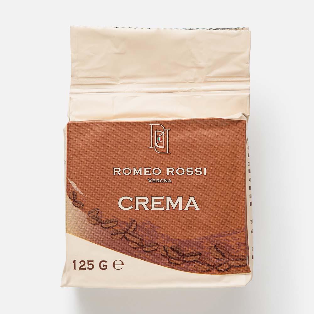 Купить из Италии: Кофе натуральный ROMEO ROSSI Crema молотый, жареный, 125 г, цены на Мегамаркет | Артикул: 100044169858