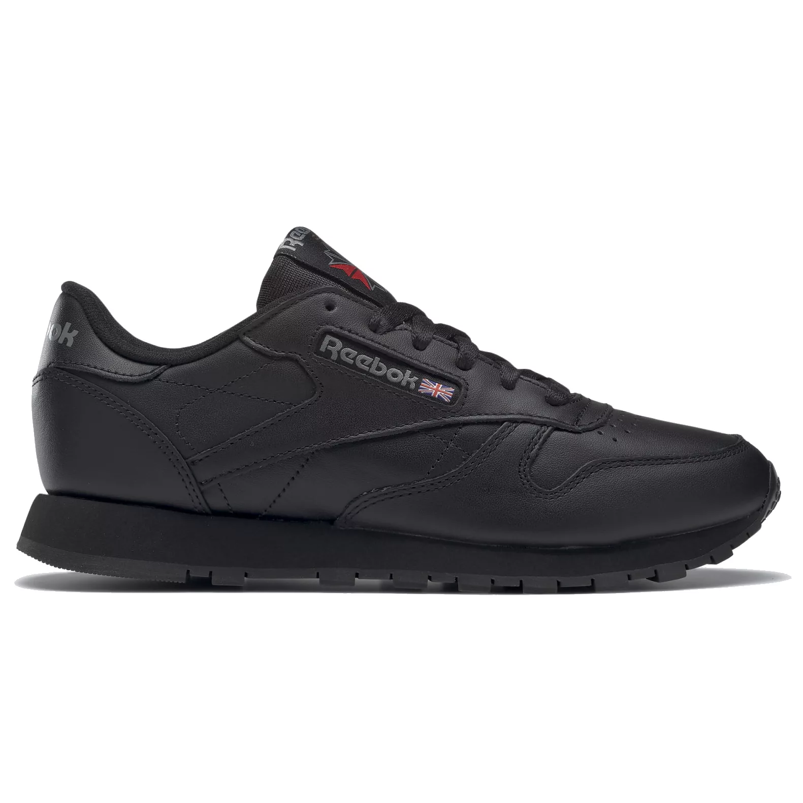 Кроссовки женские Reebok Classic Leather черные 35.5 EU – купить в Москве, цены в интернет-магазинах на Мегамаркет