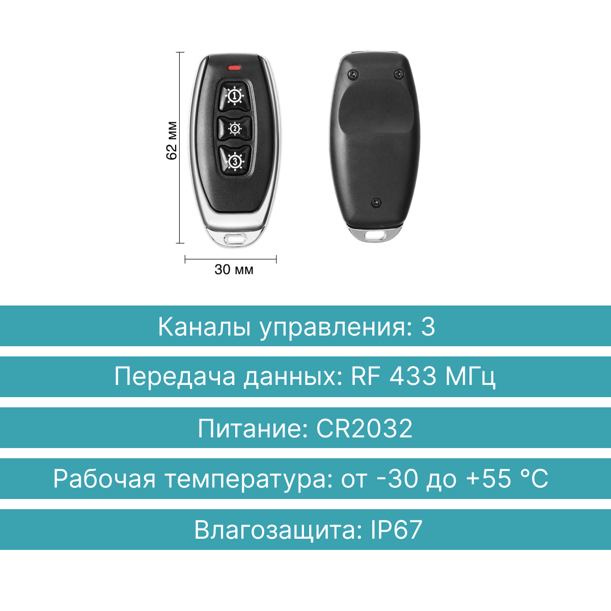 Радиопульт для дистанционного включения GRITT Practic 3кл. комплект: 1 пульт,  2 радиореле купить в интернет-магазине, цены на Мегамаркет