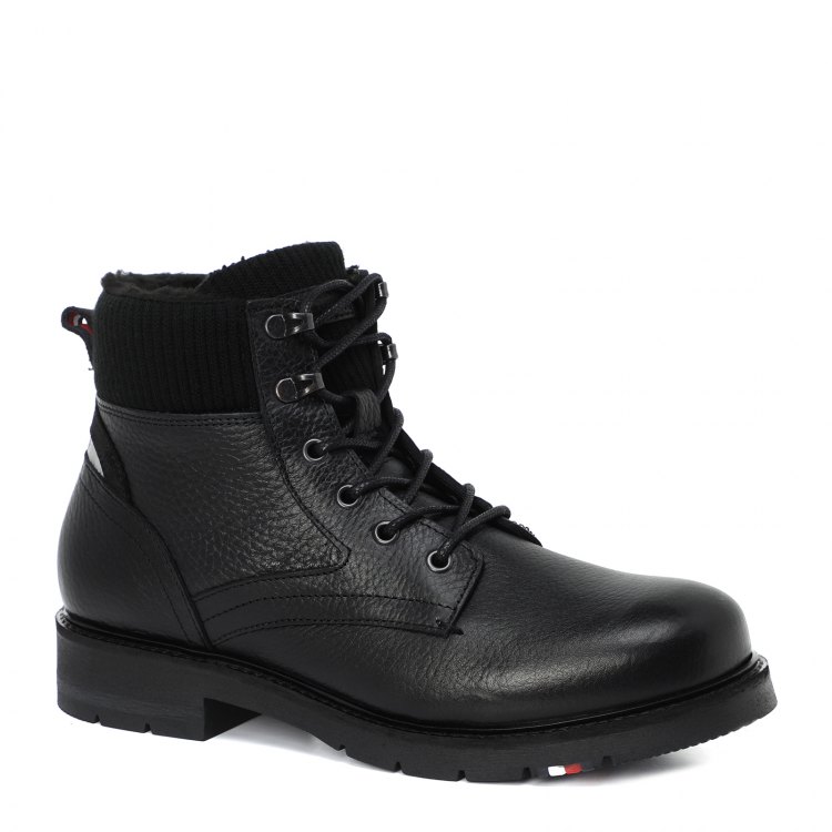 Мужские ботинки TOMMY HILFIGER WARM CORPORATE MIX LACE BOOT FM0FM03774 цв. черный 42 EU