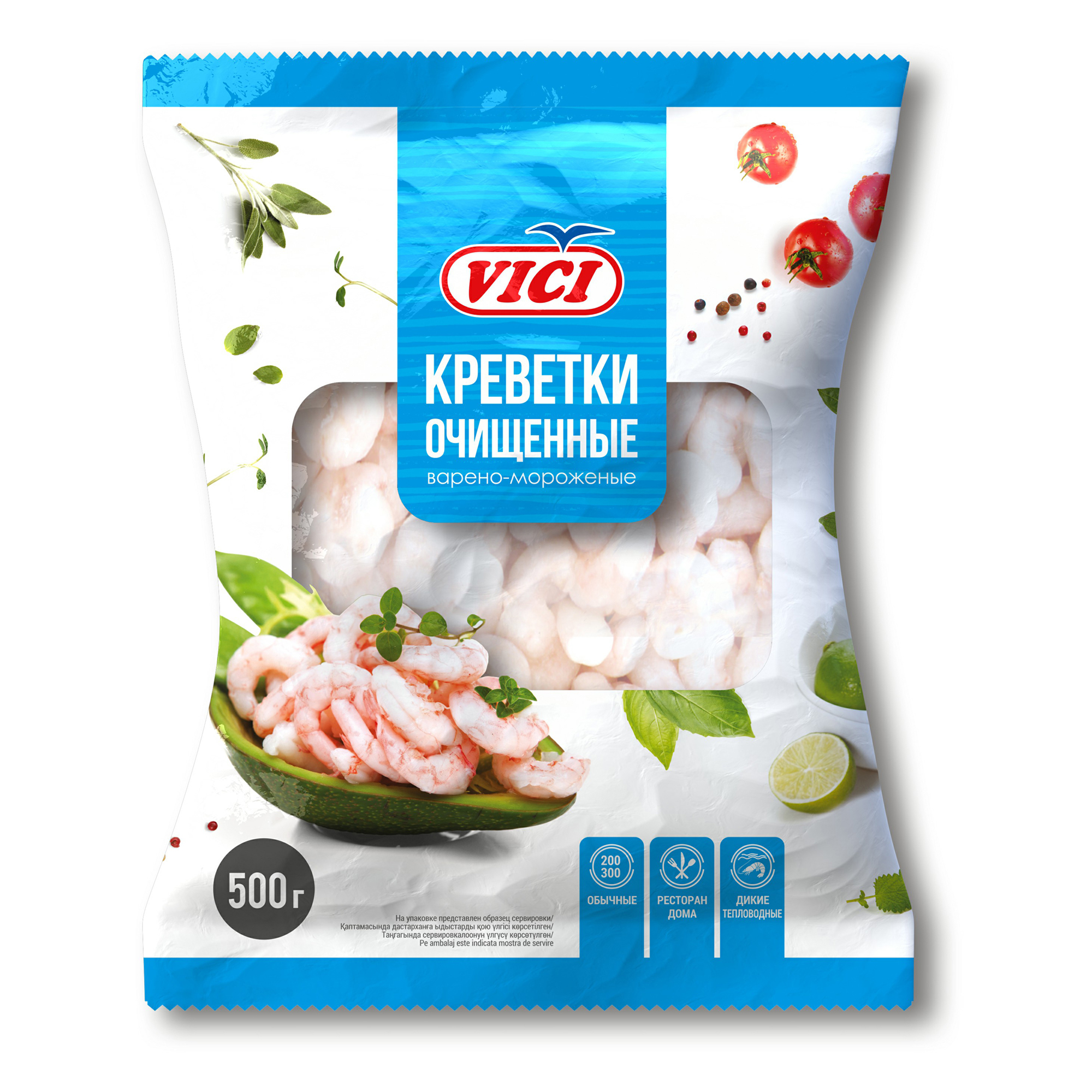 Купить креветки Vici, замороженные, без заправки, очищенные, BIO, 500 гр,  цены на Мегамаркет | Артикул: 100028195934