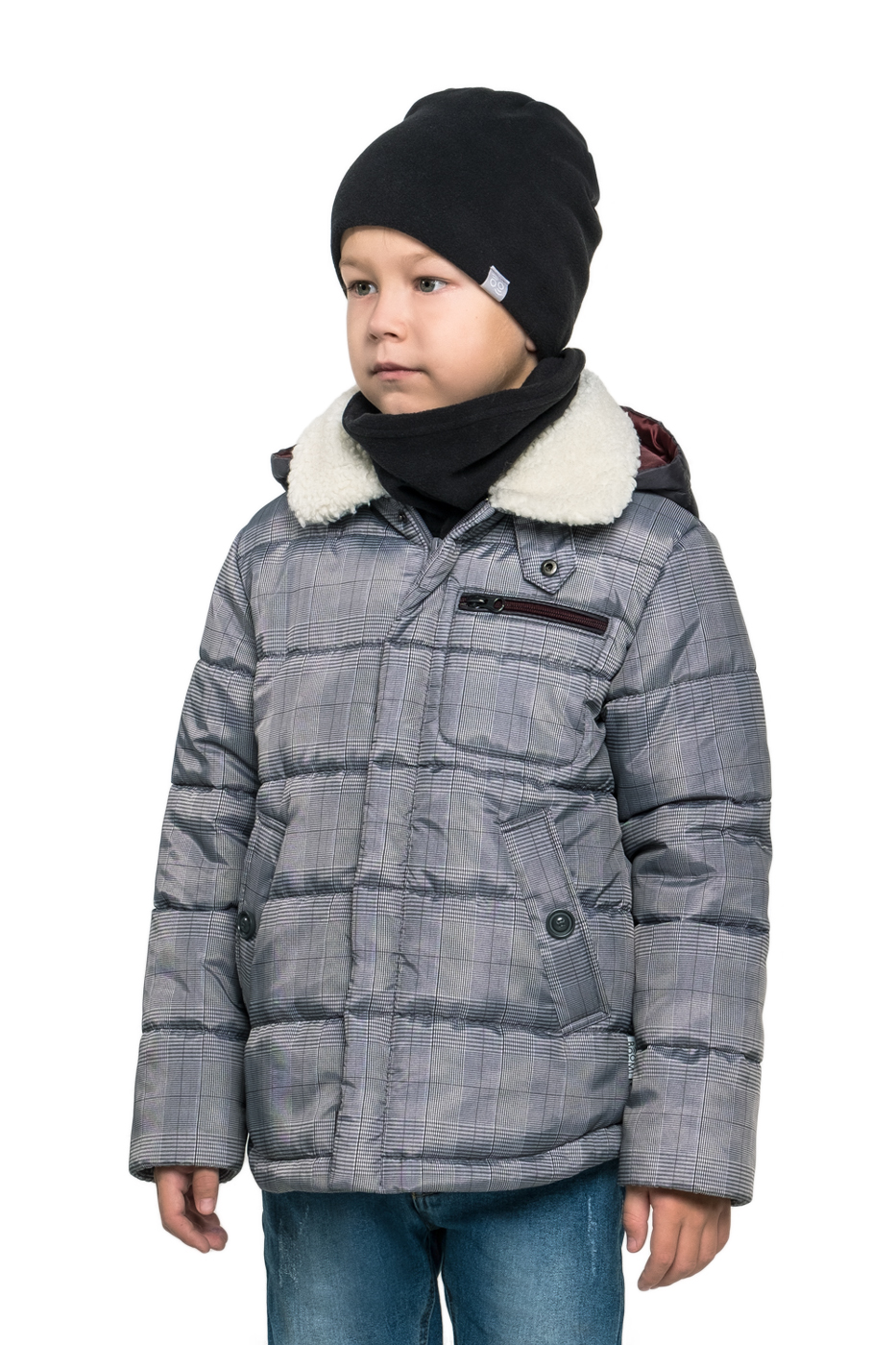 Куртка детская BOOM, цв. серый, р-р 140