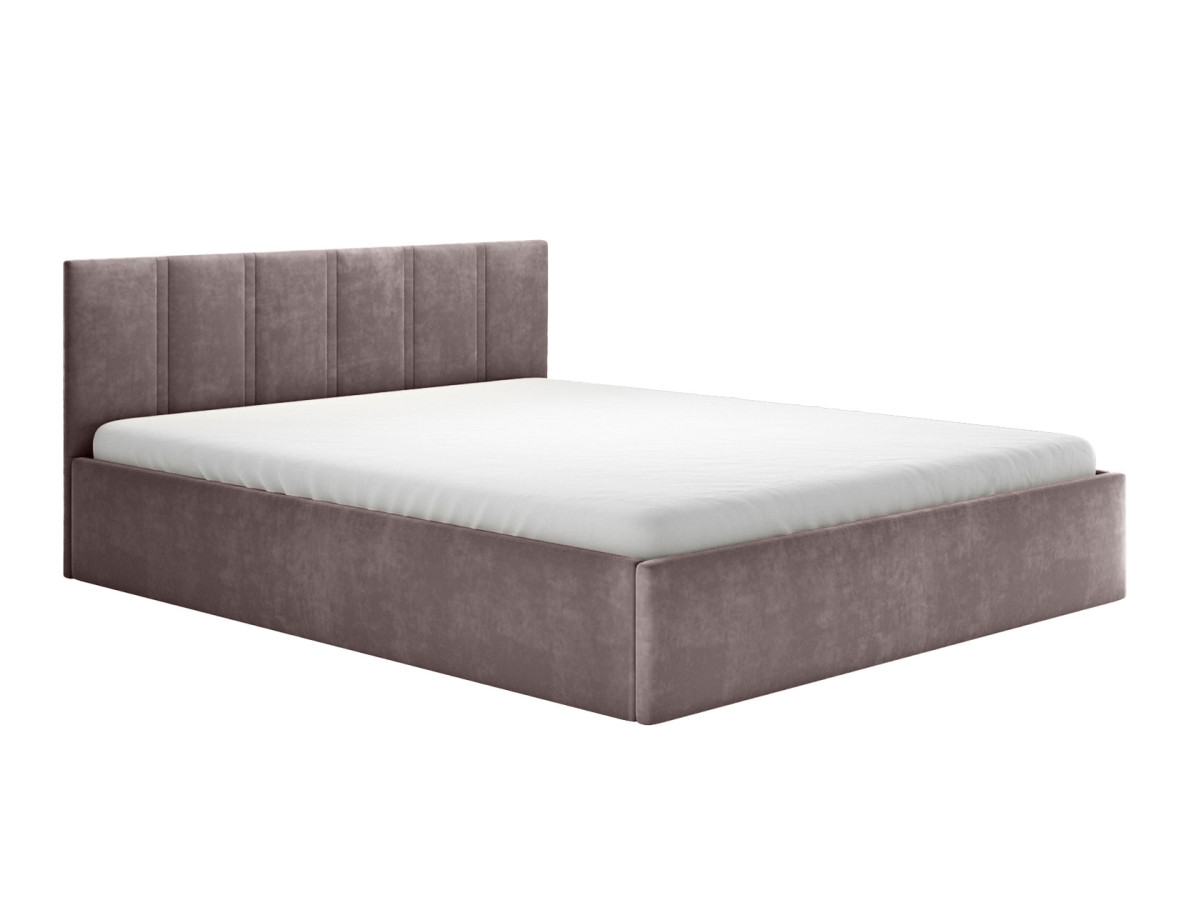 Двуспальная кровать Первый Мебельный Кери Какао, велюр 160х200 см - купить в Первый мебельный, цена на Мегамаркет