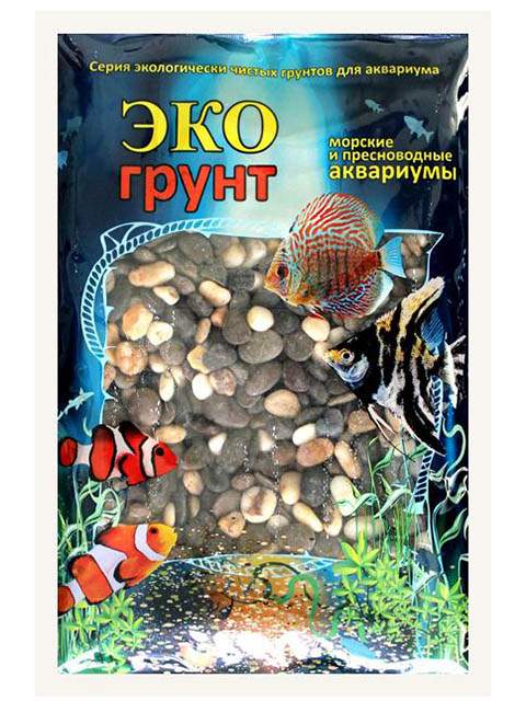 Грунт для аквариума ЭКОгрунт Феодосия №3 15-20мм, 7кг 7-1005, галька
