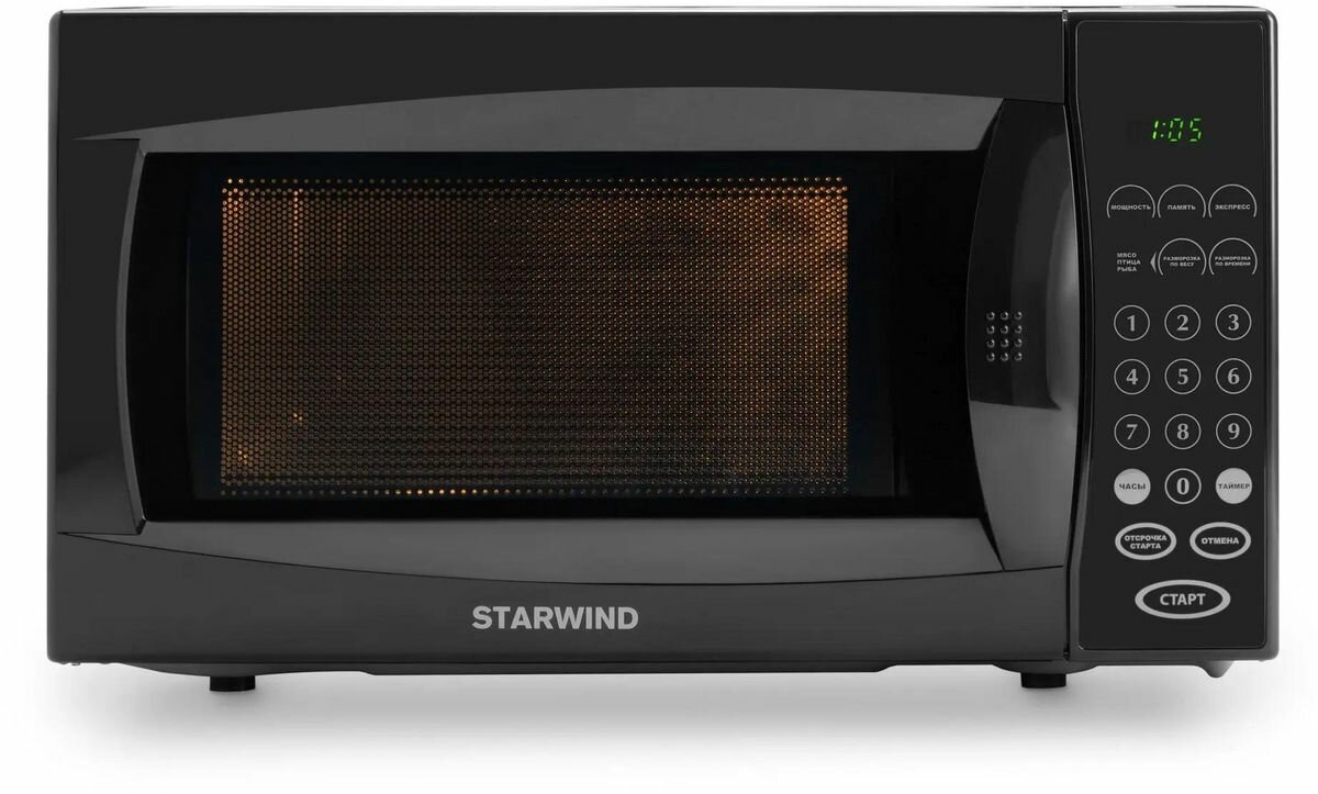 Микроволновая печь соло Starwind SMW5020 черный - купить в Ситилинк, цена на Мегамаркет