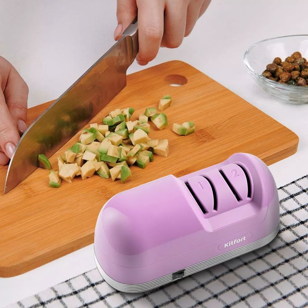 Электроточилка для ножей Kitfort КТ-4069-3 лавандовый – купить в Москве ...