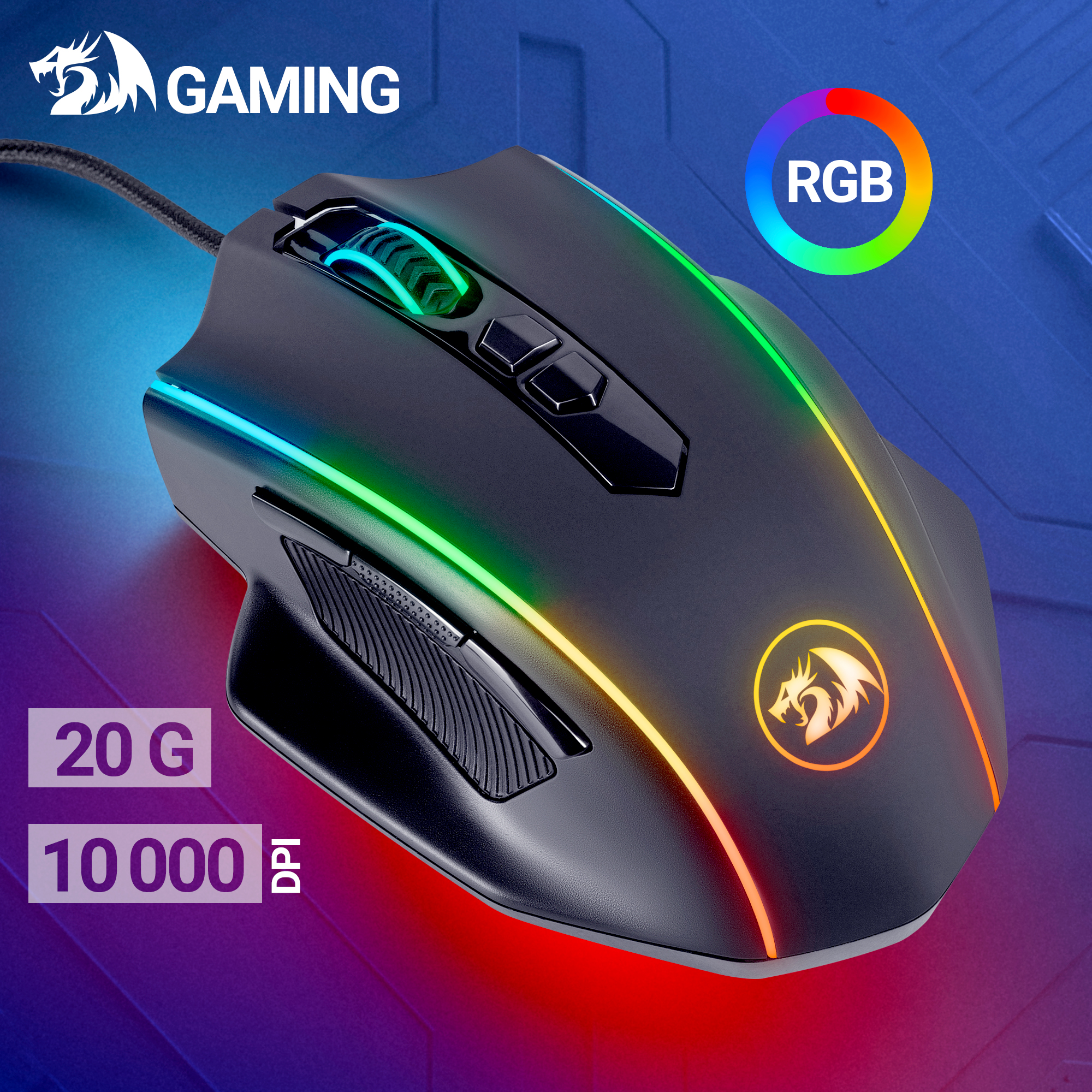 Игровая мышь Redragon Vampire RGB Black - отзывы покупателей на  маркетплейсе Мегамаркет | Артикул: 600001702239