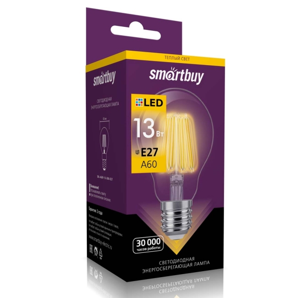 Лампа Smartbuy SBL-A60-13-30K-E27-A