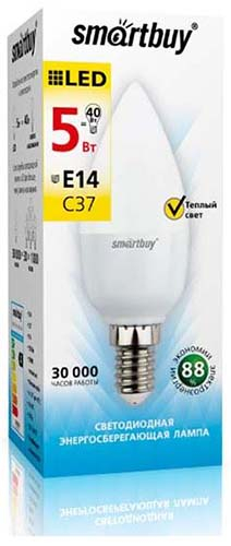 Лампа Smartbuy SBL-C37-05-30K-E14