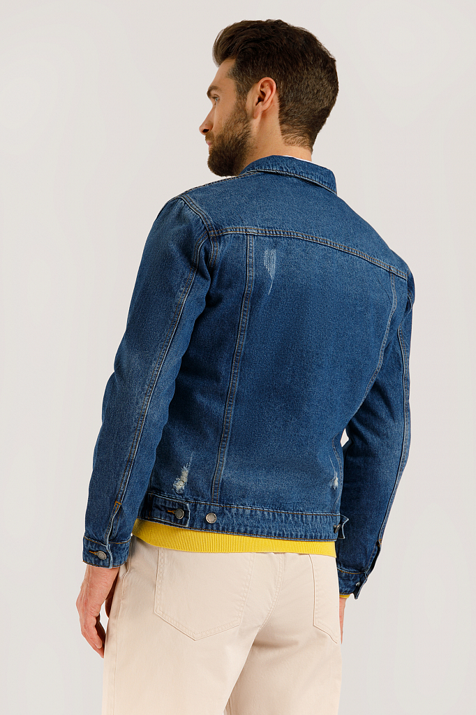 Джинсовая куртка мужская Finn Flare B20-25000 синяя XL