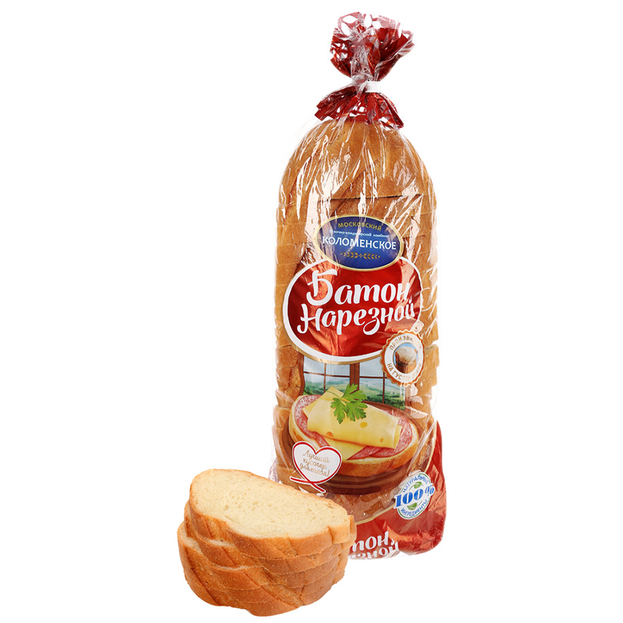 Хлеб белый, Коломенский, Нарезной, без глютена 400 г