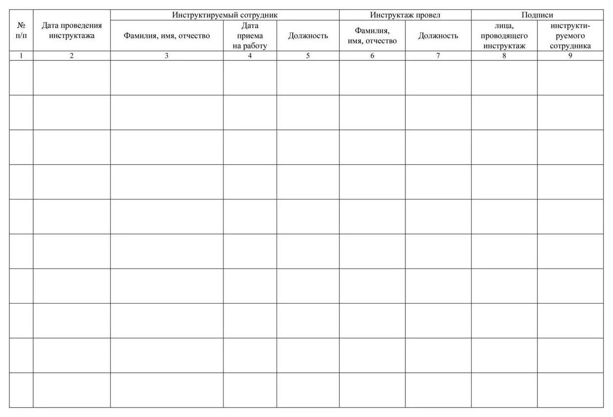 Инструктаж провел образец
