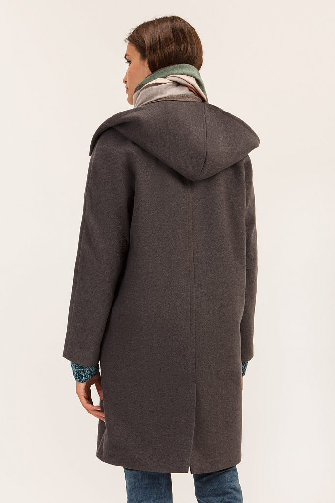 Пальто женское Finn Flare A19-12031 серое XS