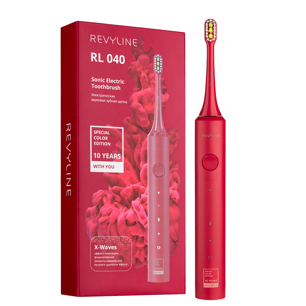 Электрическая зубная щетка Revyline RL 040 красная, купить в Москве, цены в интернет-магазинах на Мегамаркет