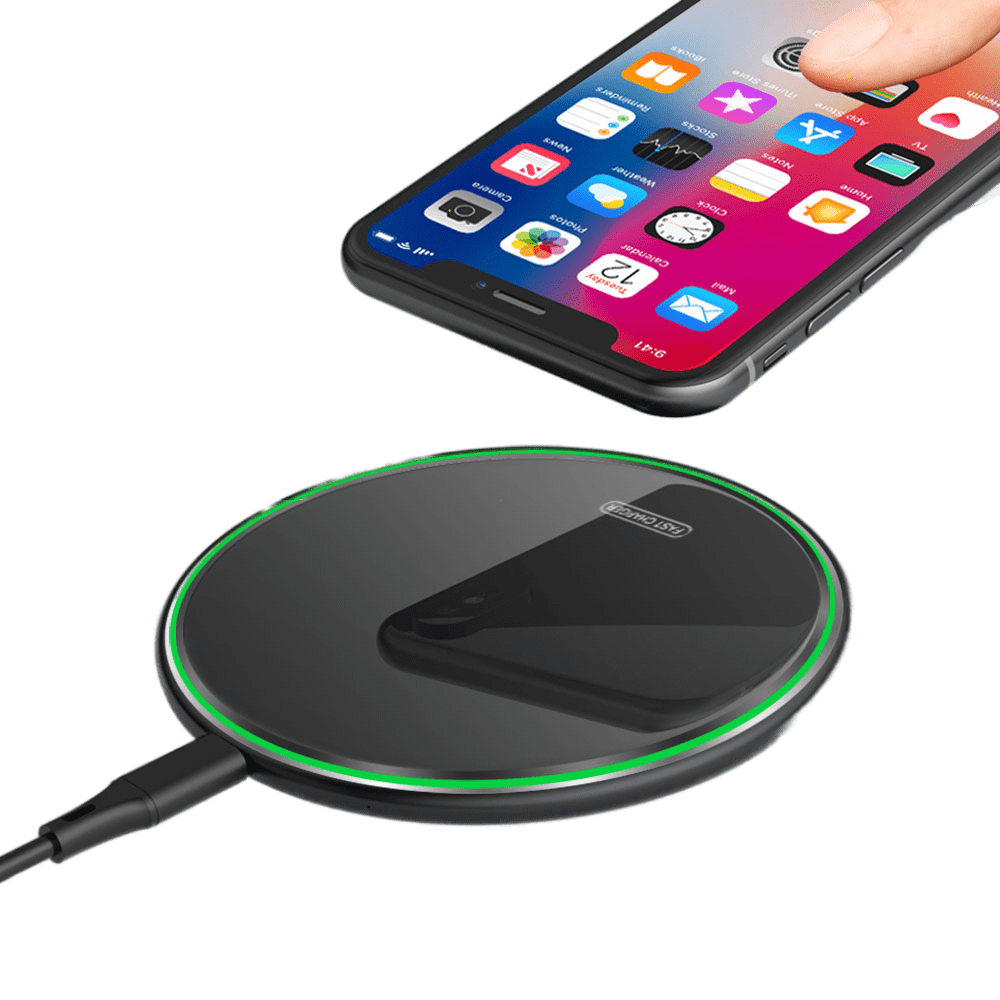 Беспроводная зарядка для iphone Wireless Charge Krug 15W Black, купить в  Москве, цены в интернет-магазинах на Мегамаркет