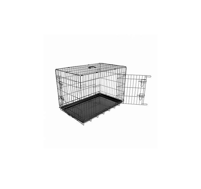 Клетка для собак Duvo+ Pet Kennel двухдверная, в ассортименте, металл, 71x107x77см