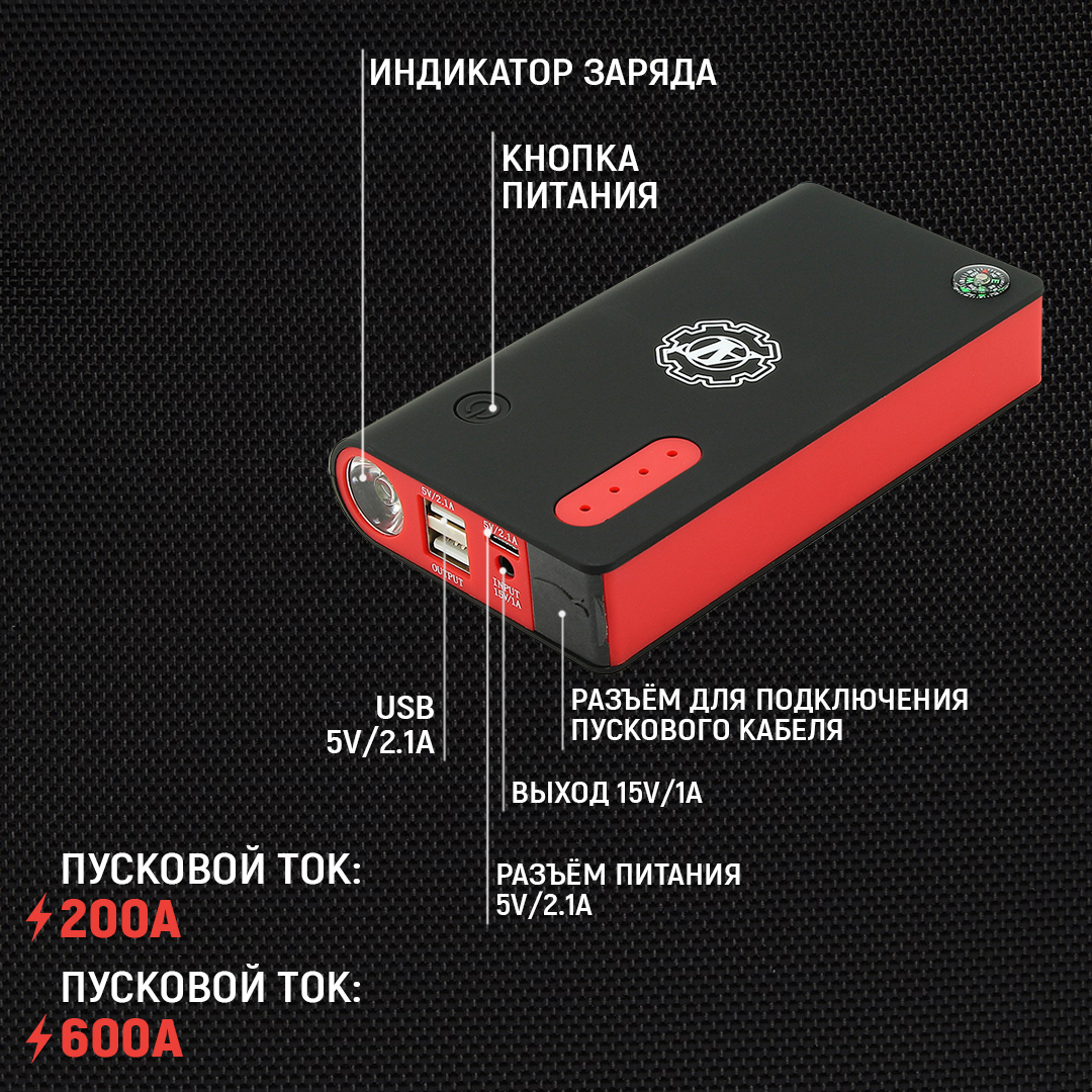 Пуско-зарядное устройство AT 10000 mAh – купить в Москве, цены в  интернет-магазинах на Мегамаркет