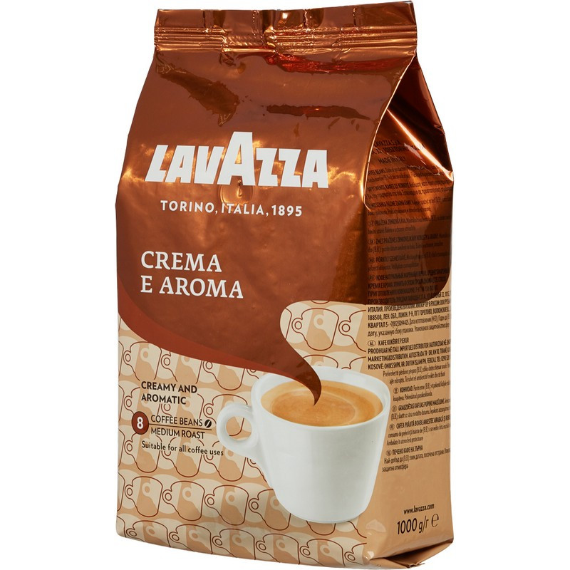 Купить кофе в зёрнах Lavazza Крема и Арома, 1 кг, цены на Мегамаркет | Артикул: 100000043307