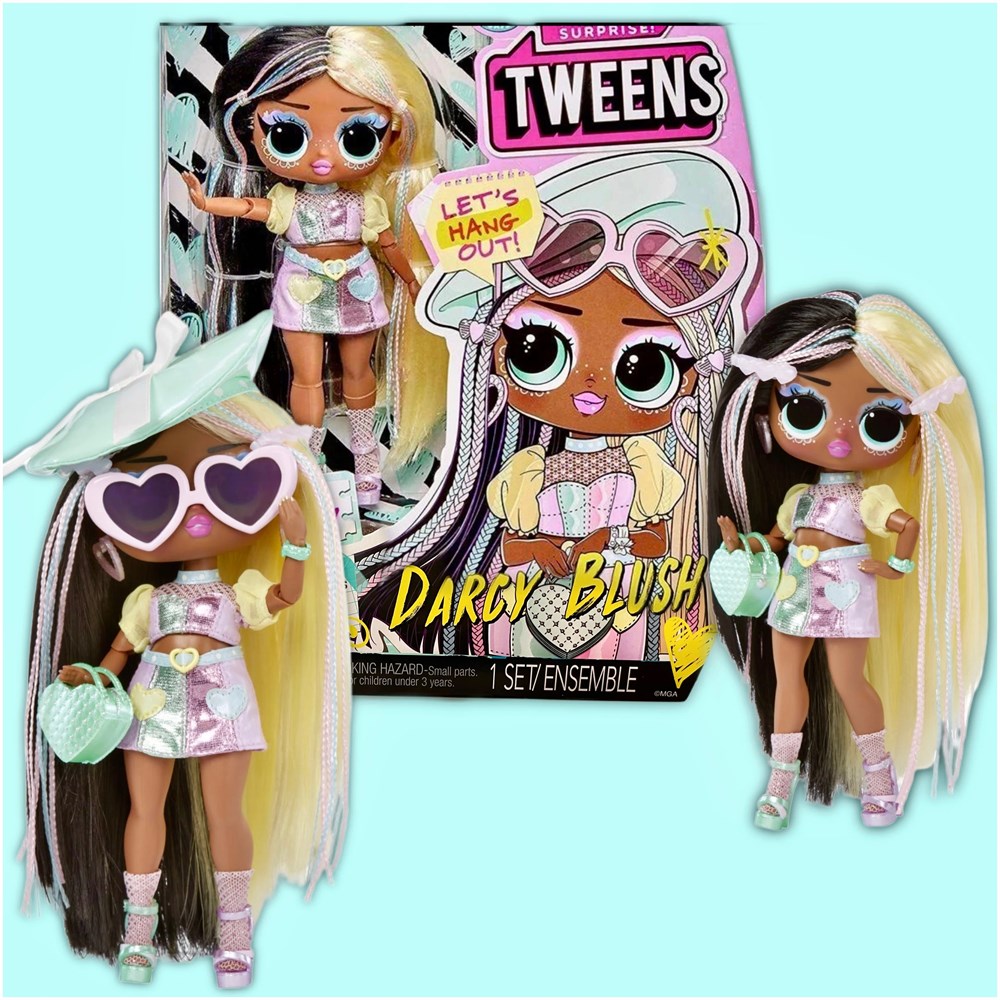 L.O.L. Surprise! Tweens Série 4 – Poupée Darcy Blush – 15 Surprises, Tenues, Accessoires, 16,5 Cm – Dès 4 Ans